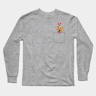 Yellow Lab Pocket Puppy Long Sleeve T-Shirt